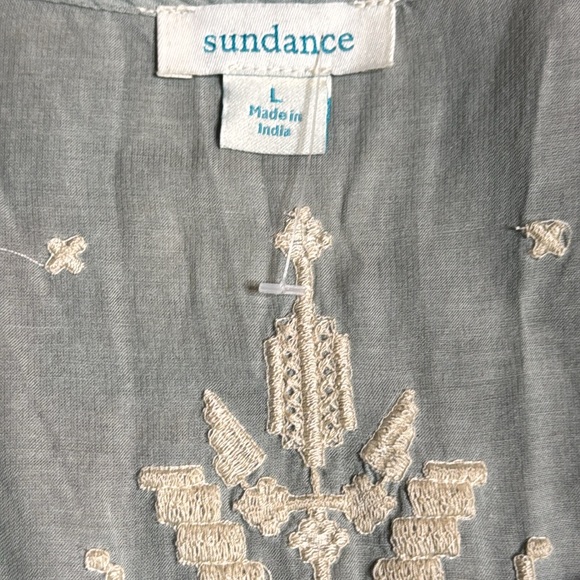 SUNDANCE WAYWARD TRAVELS EMBROIDERED BELL SLEEVE DRESS IN SAGE GREEN *NWOT* - Picture 14 of 14
